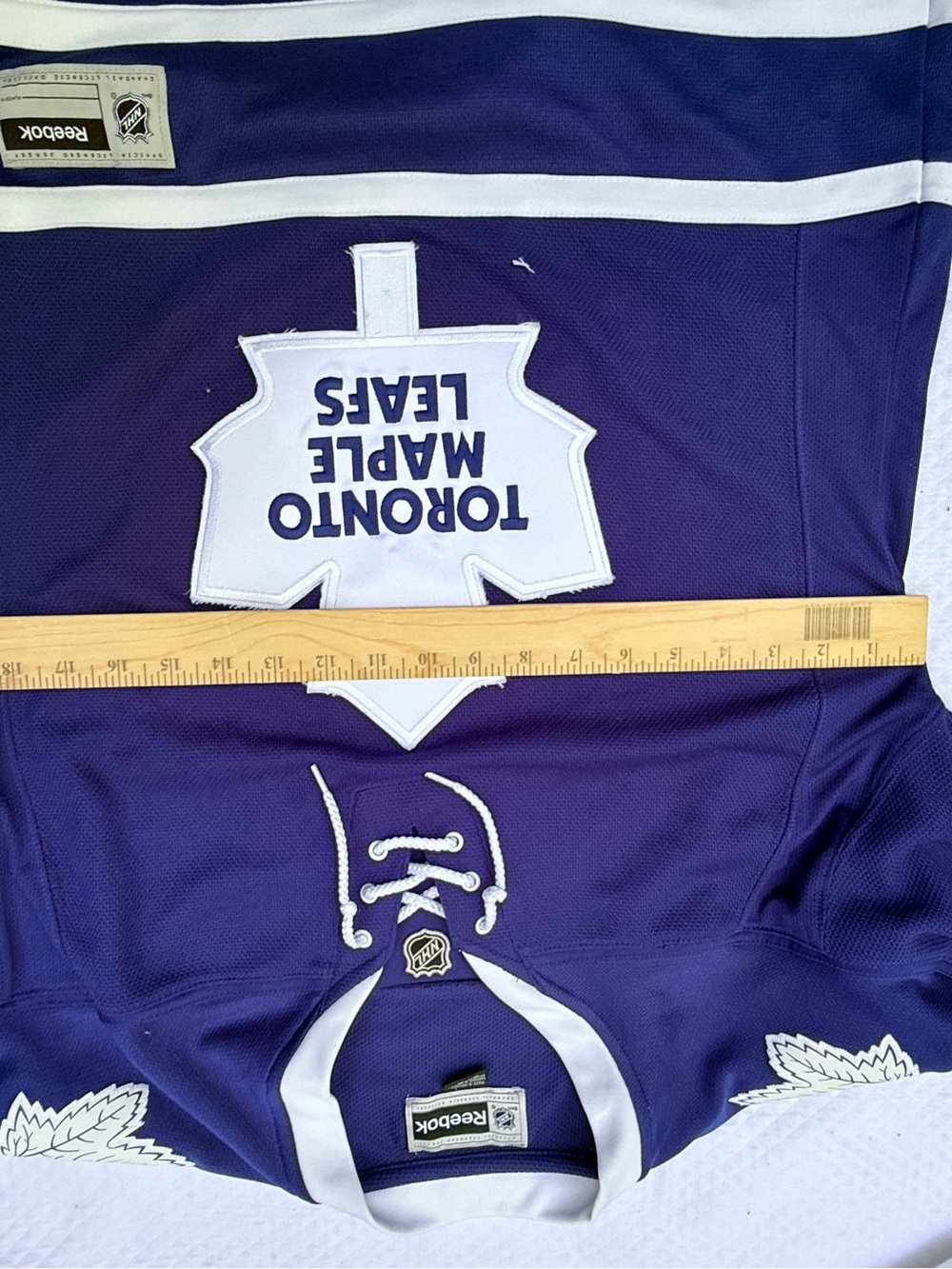 Reebok Purple and White Toronto Maple Leafs Hockey Jersey - Picture 5 of 7